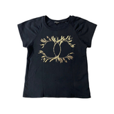 Chanel 2018 black graphic print shirt